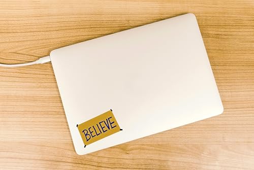 Image of WSQ 2-Pack Believe Stickers Vinyl Decal - 4 Inches - Stickers for Car Truck Van Window Bumper Laptop Tablet Cup Tumbler Water Bottle and Any Smooth Surface