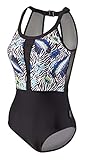 Beco Clipback Damen Badeanzug, Schwarz/Bunt, 40