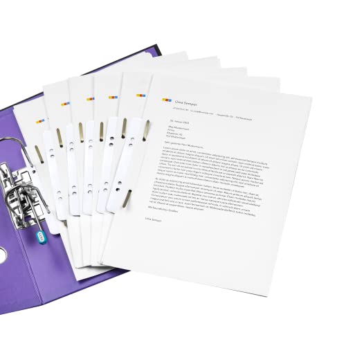 Elba Heftstreifen aus Kunststoff, 150x35mm, weiss, 100 Stück