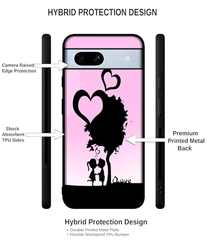 Image of Sweet Love Design Premium 2D Printed Metal Back Case Cover for Google Pixel 7A 5G