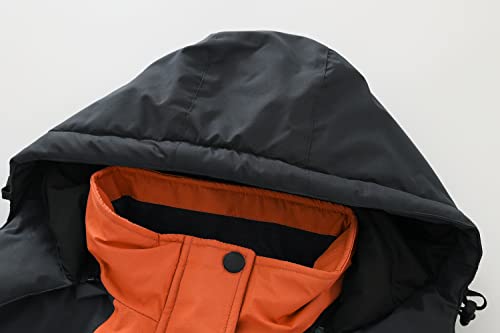 Spmor Women's Waterproof Ski Jacket Hooded Winter Coat Orange Small — view 5