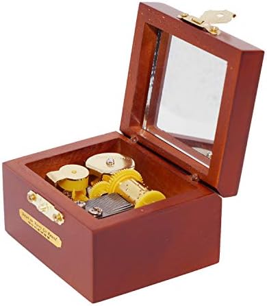 Youtang Music box Carved Wood Musical Box Wind Up Gold Mechanism Mucial Gift for Christmas,Birthday,Valentine's Day
