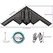 EWCEFIC Big Kite, B2 Bomber Model Kites,1:26Perfect Remake, A Kite of Choice for Adults and Military hobbyists、Equipped with 300 metres /984 Foot String Plate and a Pair of Cut-Resistant Gloves