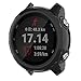 MOTONG for Garmin Forerunner 245 Transparent TPU Protective Case - TPU Protective Case Cover Shell for Garmin Forerunner 245/ 245M(TPU Black)