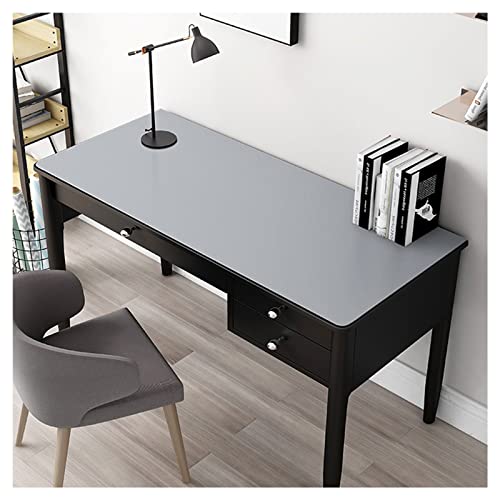 Alfombrilla Escritorio Grande de Cuero, Tapete Mesa Escritorio, Alfombrillas Raton PU Cuero, Tapete de Protector para Mesa de Comedor, Alfombrilla Cubre Mesa para Ofi(Size:60×140 cm,Color:Gris claro) Cover