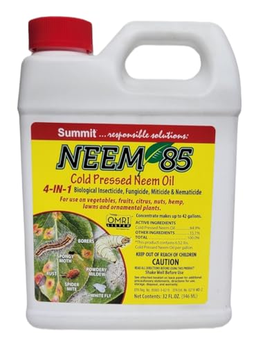 Summit NEEM 85 Cold Pressed NEEM Oil, Quart, 4-in-1 Concentrate