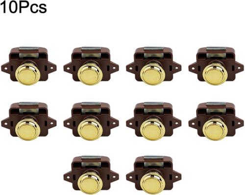Loquets à bouton-poussoir marron doré au design robuste et durable - 7