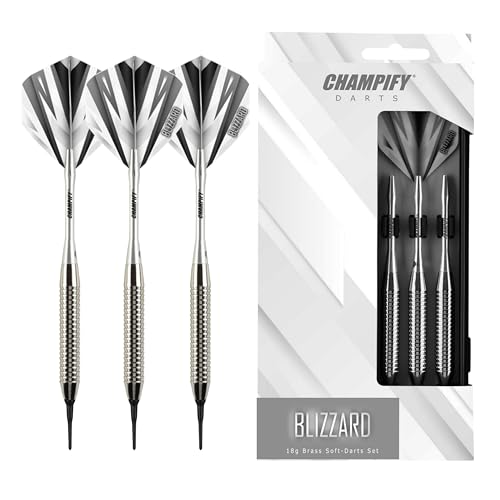 Champify® 18g Brass Soft-Darts Set “Blizzard” mit...