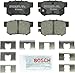 BOSCH BC537 QuietCast Premium Ceramic Disc Brake Pad Set - Compatible with Select Acura CL, CSX, ILX, RSX, TL, TSX, Vigor; Honda Accord, Civic, CR-Z, Prelude, S2000; Suzuki Kizashi, SX4; REAR
