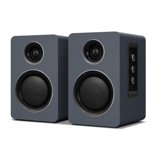 Image of Computer Speakers, Bluetooth 5.3, USB-C, AUX /RCA, 3.5-Inch Woofer, Grey