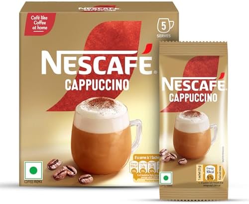 Nescafé Cappuccino Instant Coffee Premix, 125g, (5 Sachets x 25 g)