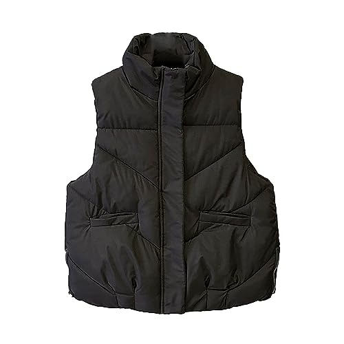 Gilet chauffant femme zippé avec poches coupe lâche noire M