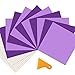 Fogli di Vinile Autoadesivo Permanente,Vinile Permanente per Adesivi Decorativi,Vinile Adesivo,Vinile Trasferimento,Pellicola Adesiva per Mobili,Vetro e Regali di Artigianato Fai da te,12 PCS (viola)