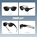 kimorn Polarized Fit Over Glasses Sunglasses For Women Man,Trendy Cat Eye Shades For Driving Riding (Black/Grey)