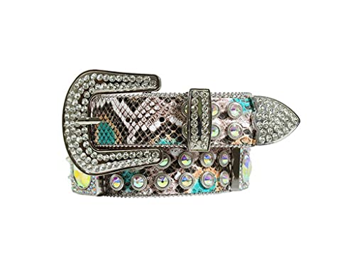Angel Ranch Western Belt Womens Snake Stones M Multi-Color D140003497 #TOP14