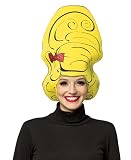 Rasta Imposta Yellow Beehive Cartoon Foam Wig Costume, Women and Men, Adult One Size