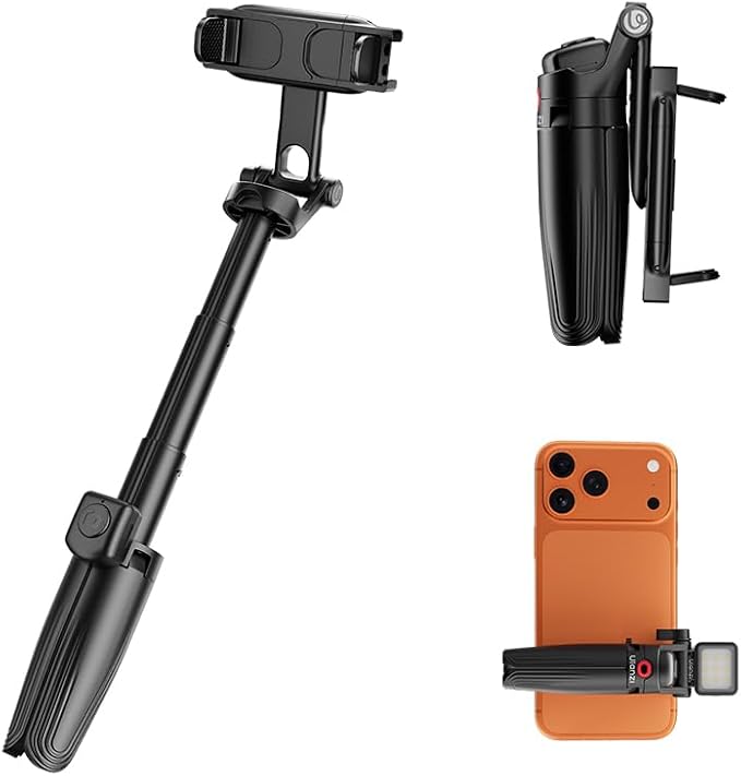 ULANZI Mini Selfie Stick Tripod, 3-in-1 Pocket Phone Tripod Stand& Remote
