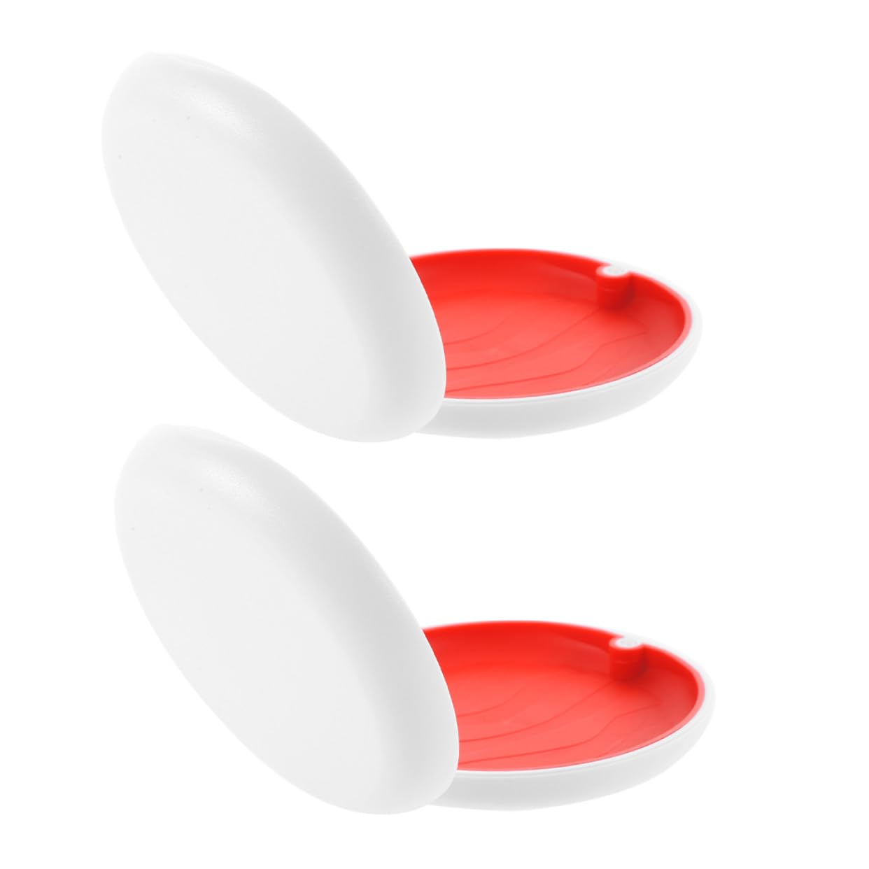 FUOYLOO 2Pcs Denture Case with Mirror Small Retainer Storage Box for Orthodontic Braces Travel and Household Use