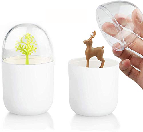 Qtip and ToothpicÂ Holder, Cotton BallÂ Holder, Q-tip Dispenser Apothecary Jars Bathroom, Acrylic Cotton Swab Holder Organizer Container for Q-Tips, Cotton Rounds, Balls, Cotton Swabs, Makeup Sponges