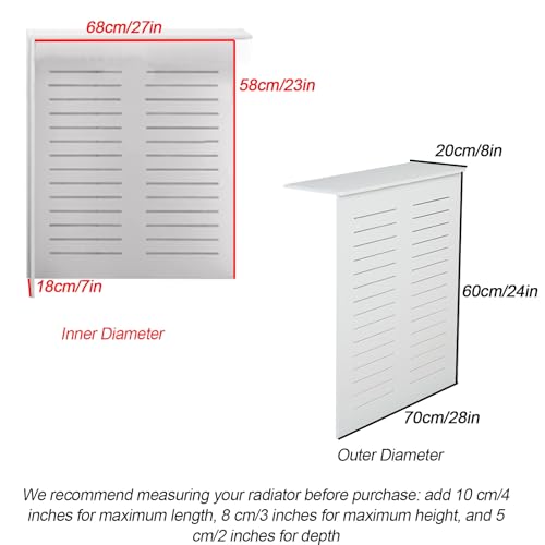 Cache-radiateur isolant en PVC blindé 3 côtés creux pour bureau
