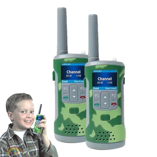Walkie Talkies de largo alcance, Walkie Talkies para niños - Walky Talky ligero para niños,Walkie Talkies portátiles para niños, juguete interactivo entre padres e hijos que funciona con pilas para ac