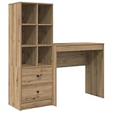 【Fonctionnalités pratiques】 Ce bureau en bois d'ingénierie a plein de caractéristiques chouettes. Sa construction solide assure un endroit fiable pour bosser pendant des années. Les étagères spacieuses améliorent l'organisation, offrant beaucoup de place pour vos fournitures ou objets personnels. La surface large crée assez de place pour vos appareils et documents, parfait pour le travail individuel ou en groupe.