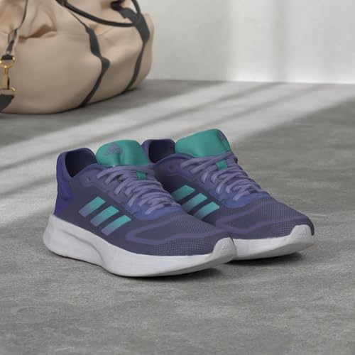 Image of adidas Women's Duramo 10 Running Shoe, Legacy Indigo /Mint Rush /Light Purple, 8.5