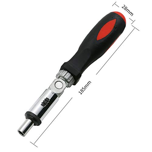 tooloflife Ratchet Screwdriver 180° Rotating Ratchet Screwdriver Adjustable Hand Tools Practical Home Improvement - Image 2