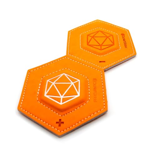 Imanes de neodimio para par biomagnético forrados en cuero naranja para 2º chakra