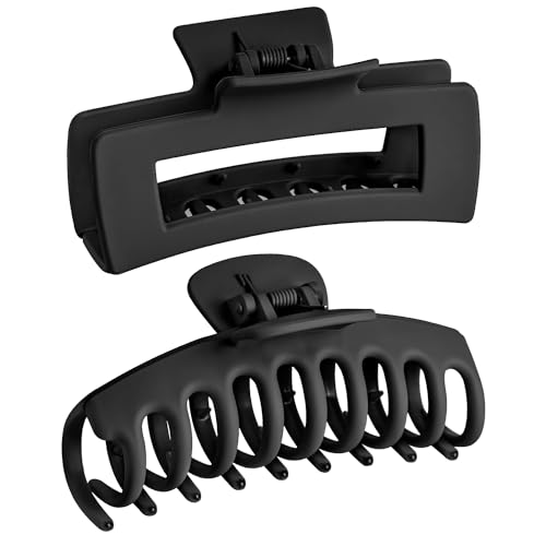 PACTIV 2 peças de clipes de cabelo pretos para mulheres - pacote variado - desenhos franceses fortes