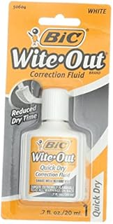 BIC Correction Fluid, Quick Dry, 22ml, White [Set of 4]