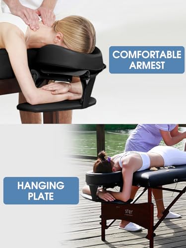 EBANKU Große Größe weichen Schwamm hängende Armlehne für Massagetisch, Massage Standard Universal Armlehne Unterstützung hängenden Regal (schwarz)