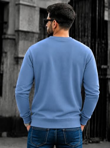 Image of Mack Jonney Men's Printed Fleece Sweatshirt|Full Sleeve Round Neck Winter Sweatshirt for Casual Wear|Travel|Gym & Everyday Style-mj-62