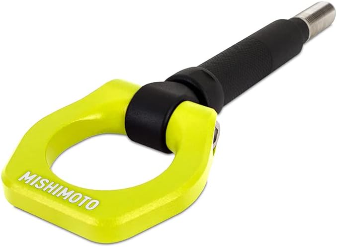 Mishimoto Racing Tow Hook Compatible with Subaru BRZ/Scion FR-S/Toyota 86 2013-2019, Neon Yellow