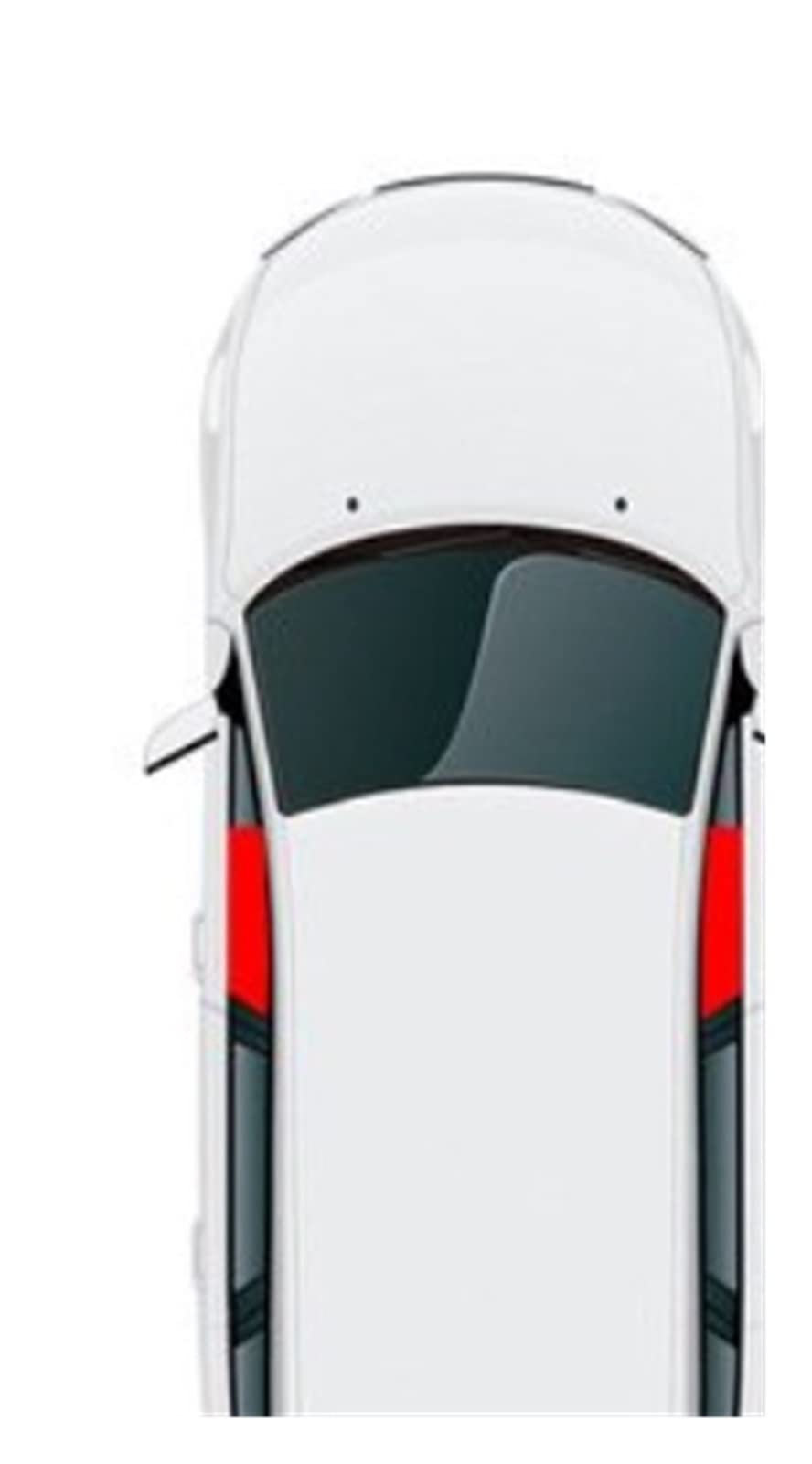 CWMMKL Parasole per tetto auto per Smart #3 Smart 3 2023 2024 2025, parasole per tetto apribile in vetro per finestrini, parasole in vetro UV, tende per lucernari, rete nera