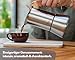 Milu Espressokocher Induktion geeignet | 2, 4, 6, 9 Tassen | Edelstahl Mokkakanne, Espressokanne, Espresso Maker Set inkl. Untersetzer, Löffel, Bürste (6 Tassen 300ml)