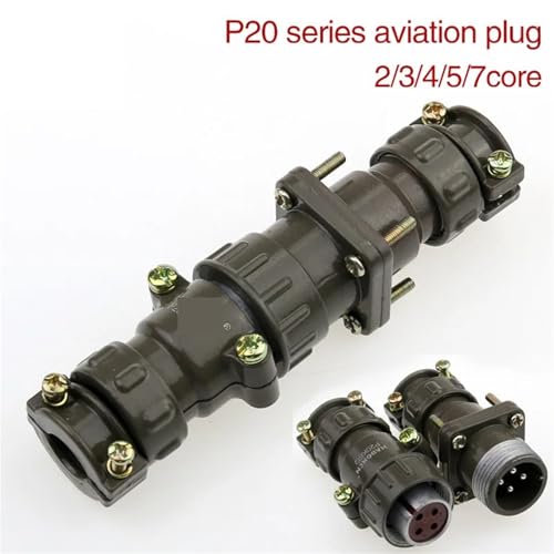 Conector circular a tope P20-2 con núcleo de 20M y 7 pines para cableado 2