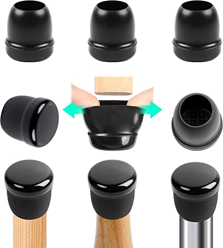 Ezprotekt Chair Leg Sliders for Carpet, 24 Pcs Round Chair Glides for Carpet, Carpet Furniture Pads Stool Leg Protectors Caps, Carpet Furniture Glides Quickly and Easily (M Fit: 0.87"-1")