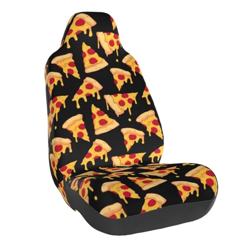 Housse de sieges voitures amovible et lavable motif pizza bacon lot de 2