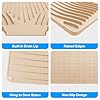 Silicone Dish Drying Mat for Kitchen Countertops and Sinks,19 x13.7 Inch Non Slip Heat Resistant Mat with Built In Drainage System,For Refrigerator and Drawer Liners (beige, 19 x13.7 Inch) #4