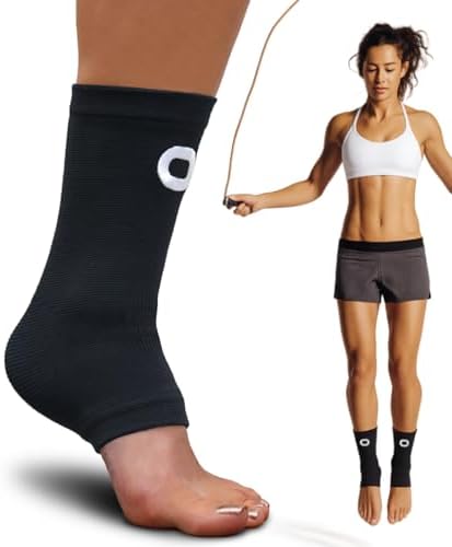 Ankle Brace Compression Support Sleeve (1 Pair) - Ankle Compression Socks for Plantar Fasciitis, Arch Support, Foot & Ankle Swelling, Achilles Tendon, Joint Pain, Injury Recovery, Heel Spurs
