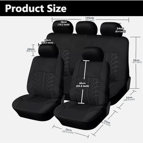 GKXTLTONG Voiture Ensembles de Housses de Siège pour Seat Ibiza IV Hatchback 2008-2017, Respirant Antidérapant Tissu Protection pour Sièges de Voiture,A/Beige-A/5-seats Full Set – vue 2
