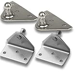 Lift Supports Depot 10MM Stainless Steel Brackets (4 Pack) PB180SS For Gas Lift Supports Struts Automotive & Marine Shocks