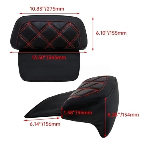 Coussin dossier Tour-Pack moto ergonomique et imperméable pour Electra Glide