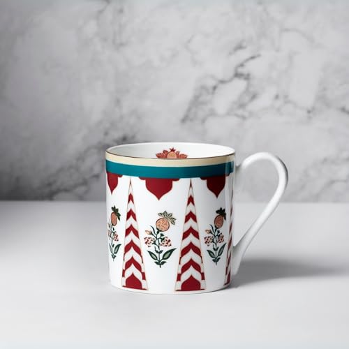 Image of India Circus Fine Bone China Coffee Mug Set of 6-220 Ml Each | Accented with 22 Carat Gold (6 Pcs)(LE10), Tea Cup Set of 6, Mugs for Coffee, Cups Set, Ideal for Gifting, Perfect for Home & Office
