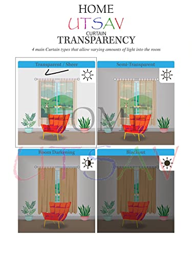 Image of HOME UTSAV 1 Piece Sheer Premium Tissue Net Polyester Curtains for Long Door 9 Feet, Grey