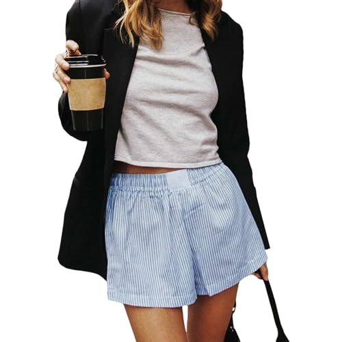 Image of Y2k Women Gingham Boxer Shorts Low Rise Micro Pajamas PJ Sleep Short Pants Plaid Sleepwear Sleeping Lounge Bottoms