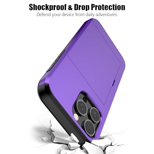 Nvollnoe for iPhone 15 Pro Max Case with Card Holder Purple by Nvollnoe - Used condition - Image 5