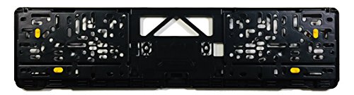 Premium European License Plate Frame - Evolution 3 - Black #TOP7