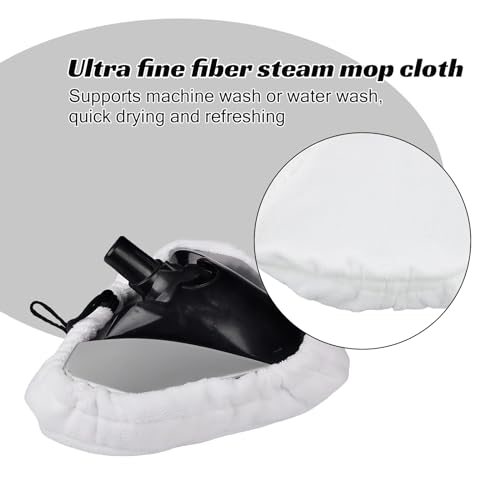 Pinsheng 8 Stück Dampfbesen Ersatztücher, Mikrofaser Ersatztücher Waschbar Bodentücher Dreieckig Ersatzpads Dampfbesen Ersatzbezug Steam Mop Pads für Hause Reinigung